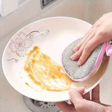 Esponja de Limpeza de Cozinha Antibacteriana - Pads Reutilizáveis de Limpeza de Louça, Fogão e Pia - Pano de Limpeza Quadrado Multiuso, Cor Aleatória, Acessórios de Limpeza, Suprimentos de Limpeza Doméstica, Decoração de Ambiente, Pode Ser Usado para Prevenir Manchas de Óleo, Lixo, Etc., Adequado para Cozinhas, Restaurantes, Festas, Reuniões, Viagens, Presentes de Família, Presentes para Casa
