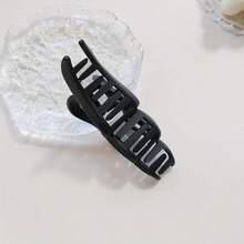 1PC Women's Large Matte Wave Hair Clip - Vintage Style, Solid Color Plastic Shark Clip, Easy Styling And Bun Design - ngẫu nhiên - Xem 4