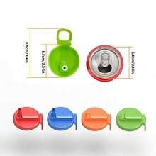 1pc Soda Can Lids With Straw,Silicone Straws Soda ​Can Covers,Straw Soda Can Lid, Reusable For Can Covers For Soda, Beverage, Juice,Seltzer, Back To School Supplies - Multicolor - View 7