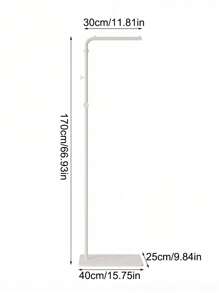 1pc Nordic Style Modern Clothes Rack, Lightweight Luxury Floor-Standing Garment Hanger For Balcony, Living Room, Bedroom, White