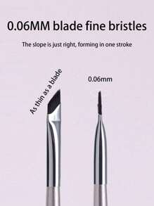 1 pieza Pincel delineador de ojos con punta angulada ultra fina, pincel plano y angulado para cejas, pincel de precisión detallada, adecuado para maquillaje de ojos y debajo de los ojos