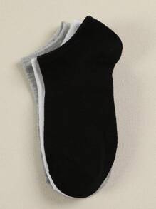 10/15 Pares Meias Pretas, Brancas e Cinza para Homens/Unissex, Respiráveis e Fashionistas, Meias Casuais para Barco Absorventes de Umidade e Confortáveis, Adequadas para Uso Diário, Outdoor, Esportes em Todas as Estações