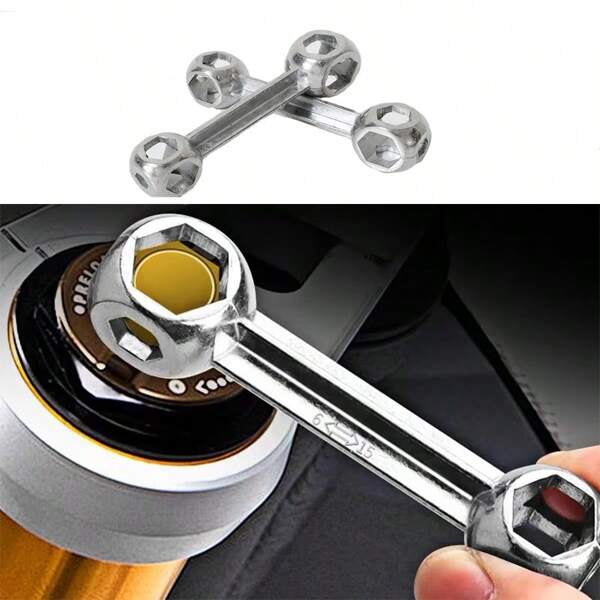 2pcs Hex Wrench Set, 6-15mm, 10-In-1 Zinc Alloy Bicycle Repair Tool For Male Cyclists, Durable Zinc Alloy Construction