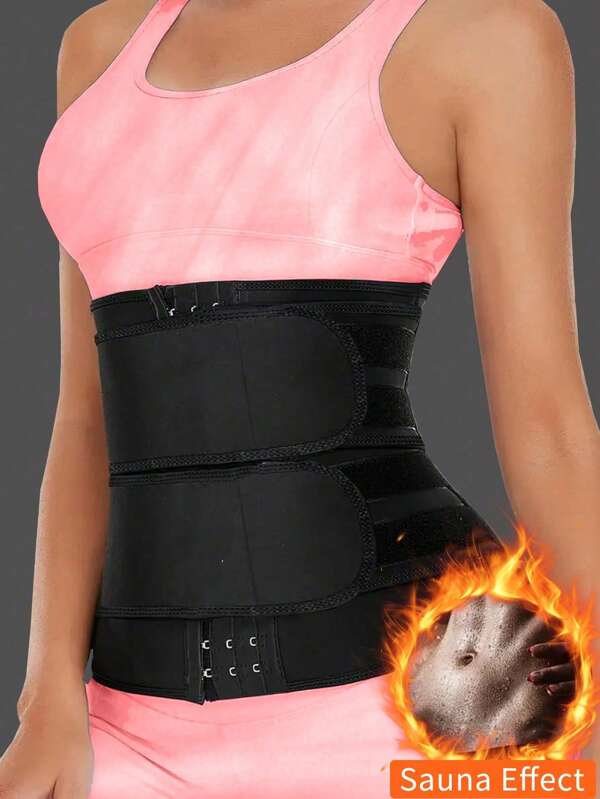 Gaine amincissante pour femmes, Gaine de taille, Contrôle abdominal, Amincissement de la taille, Exercice de sudation, Ceinture amincissante de taille, Triple crochet et oeillets, Doubles ceintures de taille, Gaine pour la silhouette