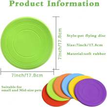1pc Dog Flying Disc,Dogs Training Interactive Toys,Puppy Flyer Toy Dog Flyer,Lightweight Soft Floating Saucer For Small Medium Dog Outdoor Sport,On Teeth