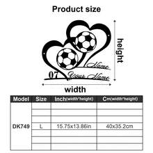 1pc Custom Name Soccer Player Wall Decal, Personalized Boy Name, Football Wall Stickers, Custom Boy Name Soccer Player, Personalized Soccer Decal-Ornaments,Home Decor,Wall Decor,Room Decor,Living Room Decor,Bedroom Decor,Bathroom Decor,Kitchen Decor,House Decor,Personalised Gifts,Graphic Print - Multicolor - View 48