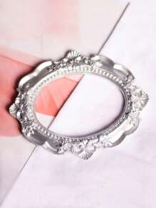 1 pieza Marco de foto ovalado cuadrado de resina en estilo retro como accesorio para exhibir y decorar fotografías