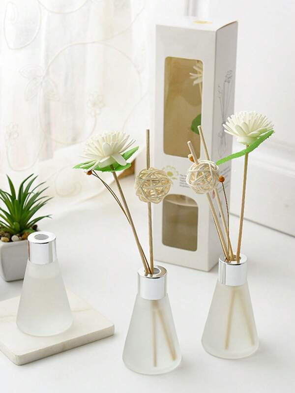 1 Set (1 Bottle Of Aromathdiffuser Set, Durable Fragrance, Suitable For Bedroom, Bathroom, Living Room, Etc.Erapy Oil + 4 Diffuser Sticks) Flameless Household Aromatherapy Oil Indoor