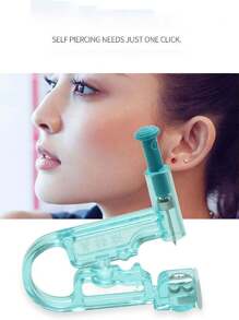 6 pièces/4 pièces Kit de pistolet de perçage d'oreilles pour femmes et hommes. Jetable, aseptique. Accessoires de bijoux de corps pour piercings des oreilles, du nez et des lèvres. Kit d'outils de perçage