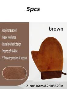 5 Pieces Reusable Body Face Self Tanning Mitts Double Sided Lotion Applicator Tanning Mitts Washable, Reusable Body And Face Self Tanning Mitts, Double Sided Lotion Applicator Mitts, Washable Tanning Mitts For Body Care Spa Oiling - With Thumb And Velvet Lining, Tanning And Sunscreen Application Mitts - Multicolor - View 17