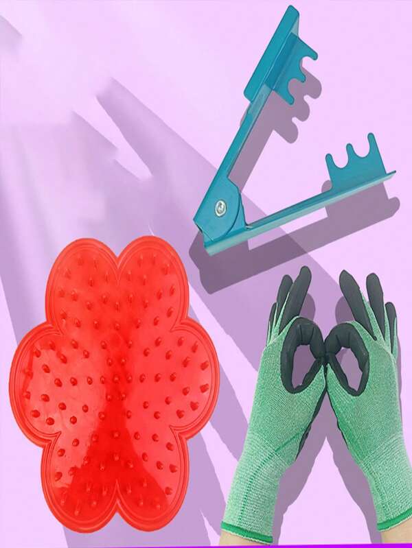 Gardening Flower Arranging Anti-Thorn Pliers & Glove Set, Florist Floral Rose Thorn Remover Tool