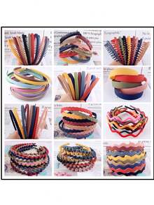 Frosted Multi-Color Fashion Hair Pressing Headband Invisible Wave Headband Summer Sports Face Washing Short Hair Headband Hair Hoop - Multicolor - View 12