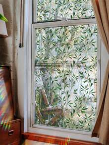 1Roll Rainbow Window Privacy Film Holographic Stained Glass Window Film Vinyl Static Cling Sticker Non-Adhesive Removable House Window Tint For Home Room Decor Home Decor Stickers Wall Stickers Wall Decor - Multicolor - View 3