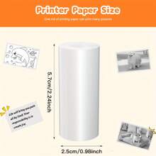 3/6/12 Rolls Of Instant Print Camera Paper, Compatible With Most Instant Print Cameras, Featuring Coreless Thermal Printing Paper That Works With 57Mm Wide Thermal Printers, Allowing For Quick Inkless Printing Suitable For Photos, Labels, Memos, And More.