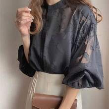 Women Blouses - 黑色 - 查看 4