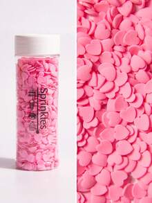 鲜艳多彩的蛋糕洒心形、圆形、烘焙装饰品，用于婚礼甜点、冰淇淋、棒棒糖、甜甜圈、饼干和糕点装饰用品