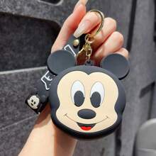1pc Disney Cartoon Winnie The Pooh Coin Purse Keychain, Cute Pendant Bag Charm, Earphone Cable Organizer, Small Gift, School Supplies,Back To School