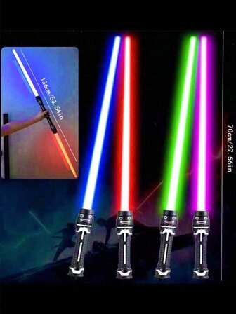 1件/1套可伸缩激光剑，发光棒减压玩具，带随机灯光（不含电池），部分零件颜色随机，死侍剑，游戏，圣诞装饰