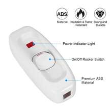 Interruptor para electrodomésticos, botón de Encendido/Apagado, para cable eléctrico, lámpara de mesa, luz de computadora de encendido y apagado - Tipo de Enchufe A USA (110-127V) - Ver 2