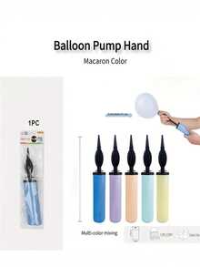 1/2pcs Load Macaron Color Two-Way Manual Balloon Pump - Handheld Two-Way Pump For Birthday, Wedding, Graduation Party - No Electricity Required, Random Colors, Durable Plastic Party Supplies, Activity Balloon Setup | Simple Helpers | Two-Way Helpers - Multicolor - View 5