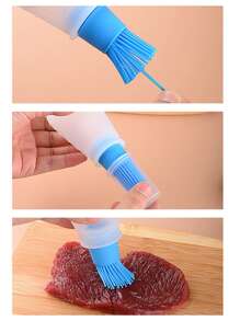 1pc Silicone Oil Brush With Bottle, Air Fryer Brush For Pancake, Bbq, Baking, Oil Control With Brush, Heat Resistant