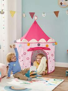 Tienda para Niños, Carpa Infantil, Castillo de la Princesa, Pop Up, Regalo para Niños, para Interior y Exterior, Bolsa de Transporte, Rosa