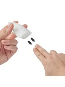 240片双面卸妆棉，加厚指尖卸妆棉，适用于面部和指甲 - 非常适合卸妆和指甲油 - 白色 - 查看 3