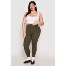Plus Size Seamless High Waisted Leggings - Multicolor - View 2