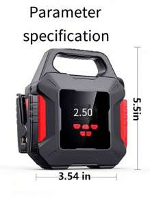 Arrancador de batería de coche con compresor de aire. Cargador de batería de coche, arrancador de coche con compresor de aire (hasta 10 litros de gasolina o 8,5 litros), con luz LED de emergencia, batería portátil, bolsa de almacenamiento