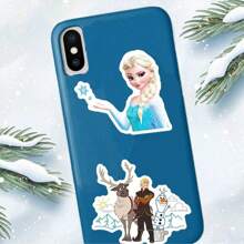 Disney Disney 50 PCS Set Of Cute Anime Stickers,Frozen Stickers,Elsa Stickers,Anna Stickers,Phone Stickers,IPad Stickers,Decals,Motorcycle,Luggage,Guitar Skateboard,Refrigerator Stickers,Computer Stickers,Cartoon Classic Stickers For Fun,Gifts,Stickers