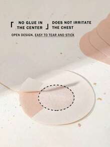 50 Peças Fita Autoadesiva Para Elevar O Seio Tamanho Plus Size 8cm, Capa Para Mamilo Invisível Sem Rastro, Fina e Respirável Para Verão, Para Mulheres