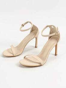 Spring/Summer Women's Apricot Sexy High Heel Open Toe Ankle Strap Sandals, Fashion Minimalist Elegant Design - Apricot - View 8
