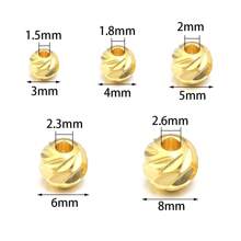 20-100 Stücke/Packung vermessingte gold-/silberfarbene facettierte runde Metallperlen, verschiedene Stile wählbar, schwerer Metall Chic DIY Schmuckherstellung Zubehör für Armband, Halskette, Anhängersperlen