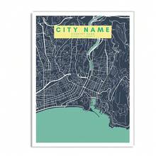 1 buc/3 buc postere de perete, cadru opțional, vintage personalizat la nivel mondial, orice hartă a orașului, poster nordic și imprimare, artă de perete pe pânză, pictură în orice oraș, imagini de perete pentru decorul camerei de zi