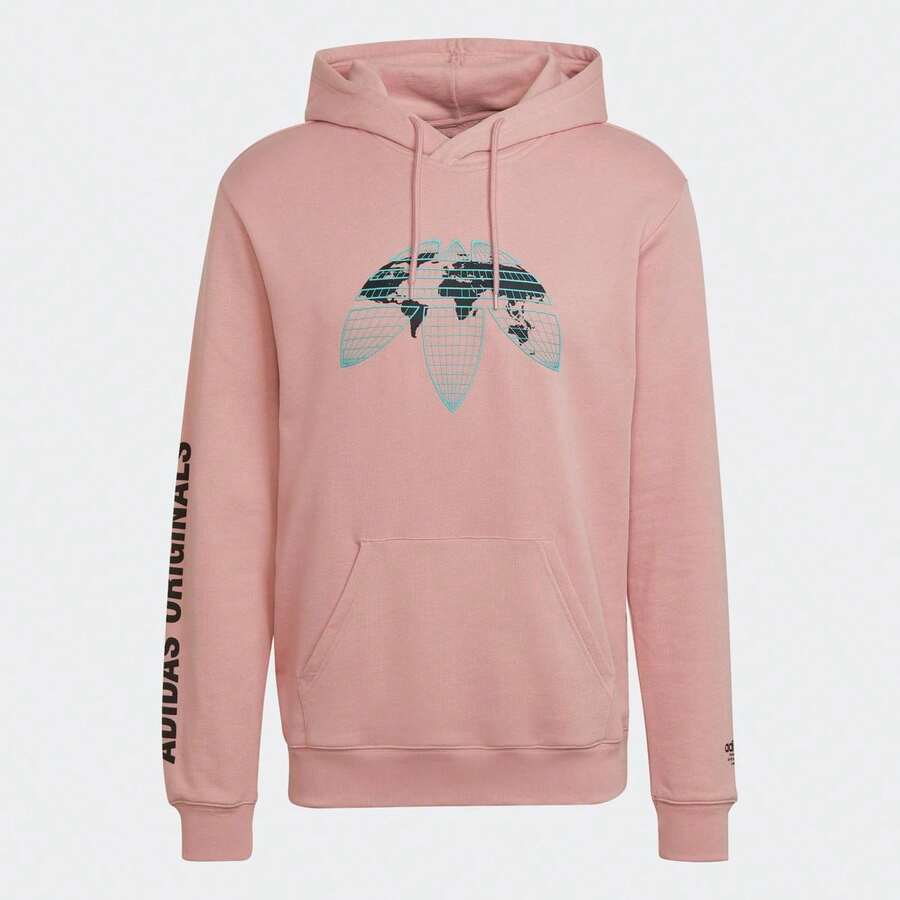 Adidas 男士秋季休闲运动卫衣 HF4903 - 紫粉紅色 - 查看 1