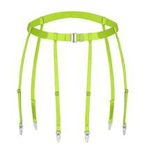 14 Colors Garter Belts Leg And Waist /6-Leg Clips Waist Garter Belts For Women Thigh Harness Garter Elastic Adjustable Stockings Clips Leg Pentagram Punk Gothic Body Harness Belts Stockings Club Party Dance Festival Rave Straps Harness Body Cage Belts - A - View 14