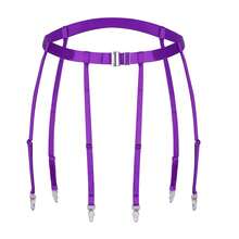 14 Colors Garter Belts Leg And Waist /6-Leg Clips Waist Garter Belts For Women Thigh Harness Garter Elastic Adjustable Stockings Clips Leg Pentagram Punk Gothic Body Harness Belts Stockings Club Party Dance Festival Rave Straps Harness Body Cage Belts - A - View 17