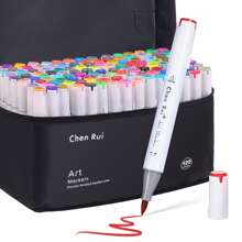 Multiple Colors Alcohol Markers,168/120/80/60/48 Colours Double Tipped Alcohol Markers,Give Impermeable Mat,Chisel & Brush Alcohol-Based Art Marker Set For Adults Coloring Illustration,Great Value Pack For Students Art Class- Refillable Ink Back To School