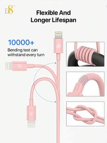 D8 Mfi 认证闪电线，（可选 0.25M/1M/1.5M/2M）TPE USB A 转闪电] 充电器线，USB 2.0 闪电充电器线，2.4A 快速充电兼容 14 Pro/13 Mini/13/12/11 Pro MAX/XR/XS/8/7/Plus/6S/SE/IPad，节日礼物情人节礼物圣诞礼物 Nan
