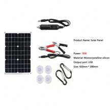 Solarpanel zum Aufladen über USB, für Camping, Wandern, Notfall-Aufladung, tragbares Handy-Ladepanel, reisefertiges Solarpanel zum Aufladen von Autobatterien