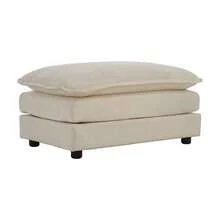 Modern Accent Chair With Ottoman, Living Room Club Chair Chenille Upholstered Armchair , Reading Chair For Bedroom, Beige Chenille-7959 - Multicolor - View 11