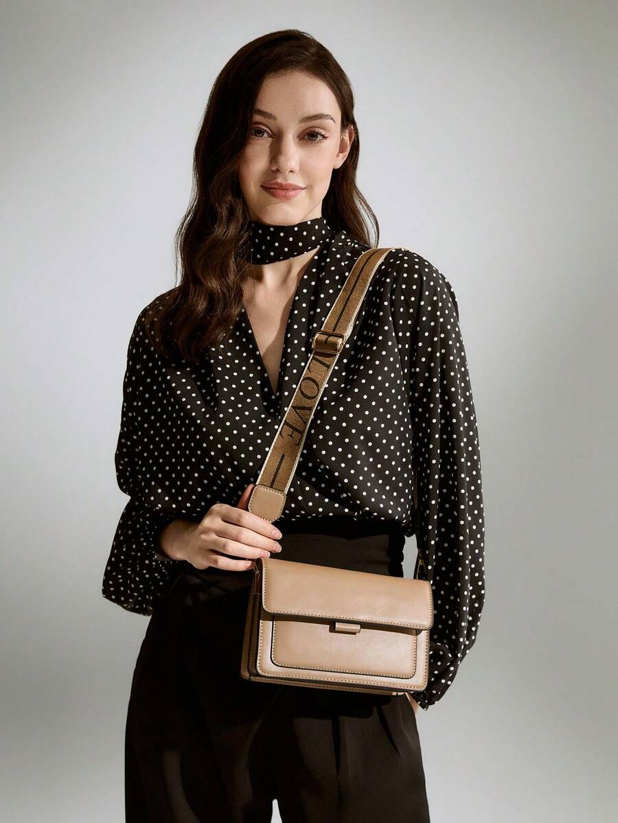Clariva Minimalist Flap Square Crossbody Bag, Fashion & Versatile For Commuting Winter Gifts - View 1