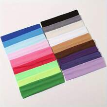 36 Pack(Colors Are Not Repeated) Women's Elastic Sweat-Absorbing Headbands - Solid Color, Elastic Hairbands For Sports And Yoga - Perfect Gift For Girls On Thanksgiving And Christmas