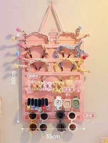 1PC Felt Hair Accessories Organizer,Hair Bows Holder Large Capacity, Hair Clips Storage Hanger For Girls,Baby Hair Accessory Organizer Display Wall Hanging Decor For Girl Room Nursery Decors. - Multicolor - View 10