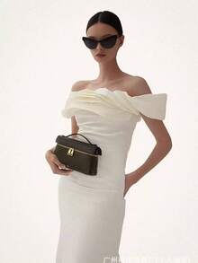 Summer Beach Travel Y2K Commuter Shoulder Crossbody Lunch Box Bag, Elegant Silky Leather Shoulder Bag, New Lightweight Multipurpose Handbag For Women, Suitable For Elegant Work, Travel, Business, Large Capacity For Cosmetics - Green - View 3