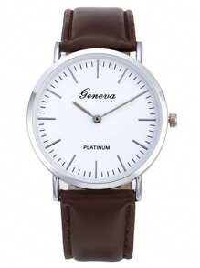 1 Pieza Reloj de Banda de GENEVA para Mujeres, Reloj de Cuarzo de 2 Agujas para Estudiantes