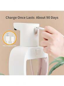 Distributeur de savon automatique, distributeur de savon liquide pour les mains sans contact électrique à mousse pour la cuisine, la salle de bain, les enfants et la maison