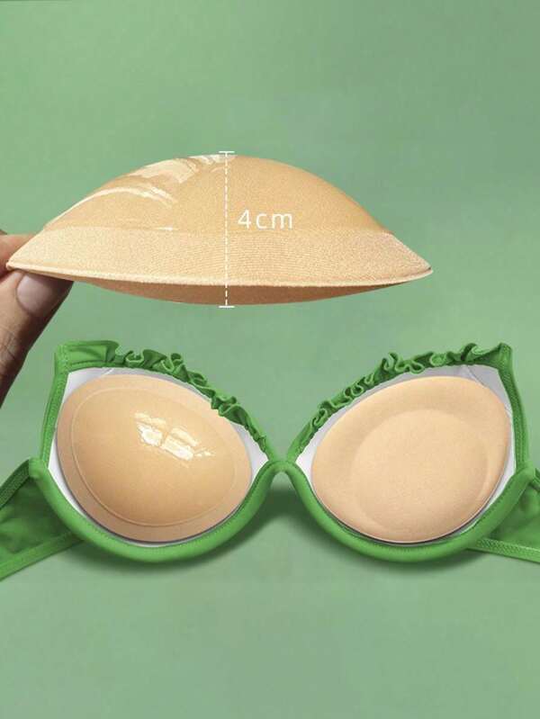 2pcs Thick 4cm Self-Adhesive Abalone Pad Inserts For Bra & Swimsuit, For Flat Chest To Enhance Bust