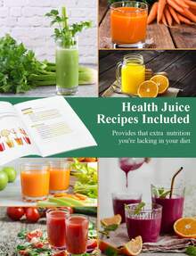 Juilist Juicer, 600W Juicer Machines With Anti-Drip & Anti-Slip Function, Juicers Whole Fruit And Vegetable With 3-Inch Wide Mouth Food Chute, 2 Speeds, Recipe Included, Easy To Clean - UK Plug(220-240V) - View 6