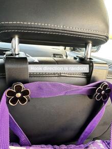 2pcs Car Flower Hooks Car Seat Back Hooks And Storage Items Inside The Car (Hook Direction Is Random)